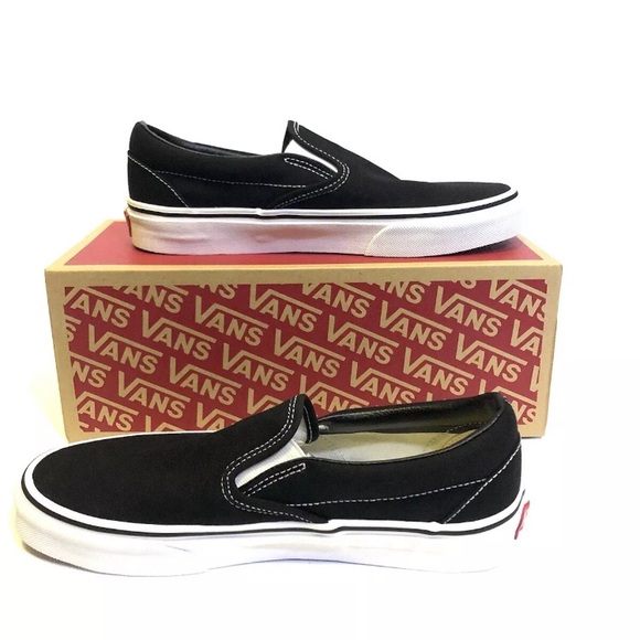 Vans Adult Unisex Classic Slip-On Black VN000EYEBLK Men Size 6.5 Women Size 8 - Picture 2 of 7